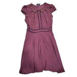Harkel Watch This Space Embroidered Collar Dress